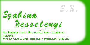 szabina wesselenyi business card